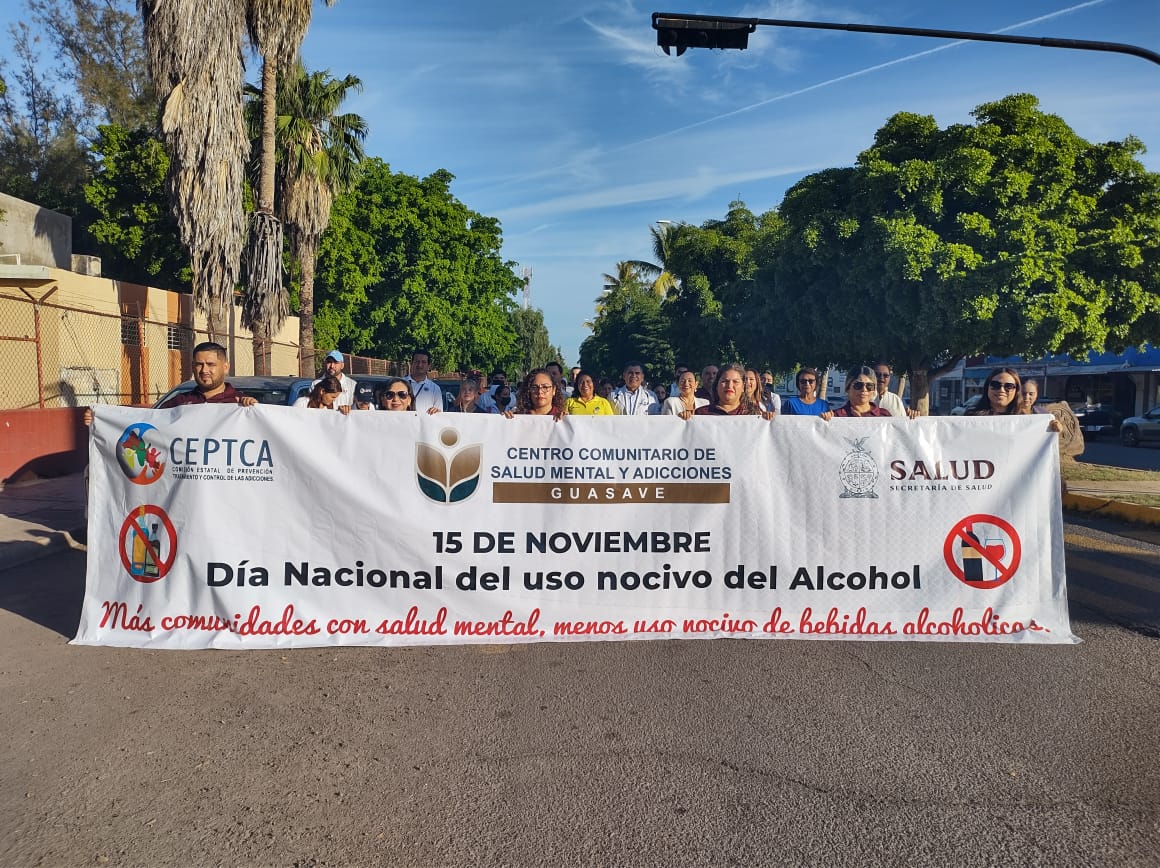 Autoridades de Salud en Guasave, conmemoran Día Nacional Contra el Uso Nocivo del Alcohol