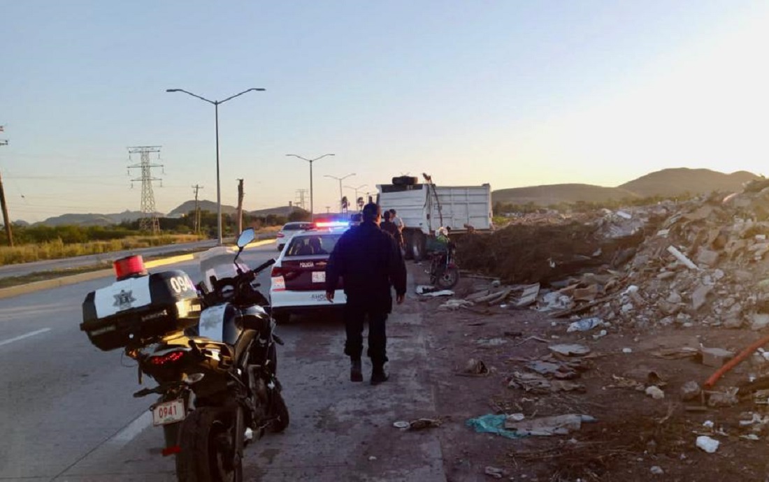 Advierten de fuertes multas para quien sea sorprendido tirando escombro en sitios no permitidos, en Ahome