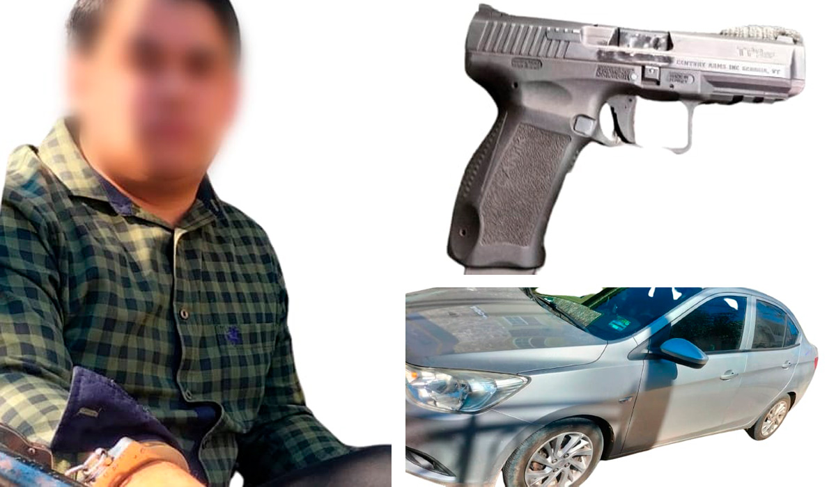 Por atravesarle el vehículo en que viajaba y amenazarlo con pistola, PEP detiene a un hombre en Culiacán