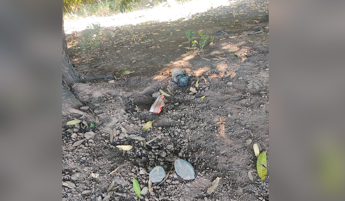 ¡Ni la burla perdonan! Reportan supuesto cuerpo enterrado y eran solo tenis y gorra en Guasave