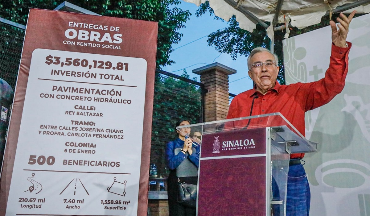 Rocha Moya y Gámez Mendívil entregan calles en Brisas del Humaya y Lombardo Toledano, en Culiacán