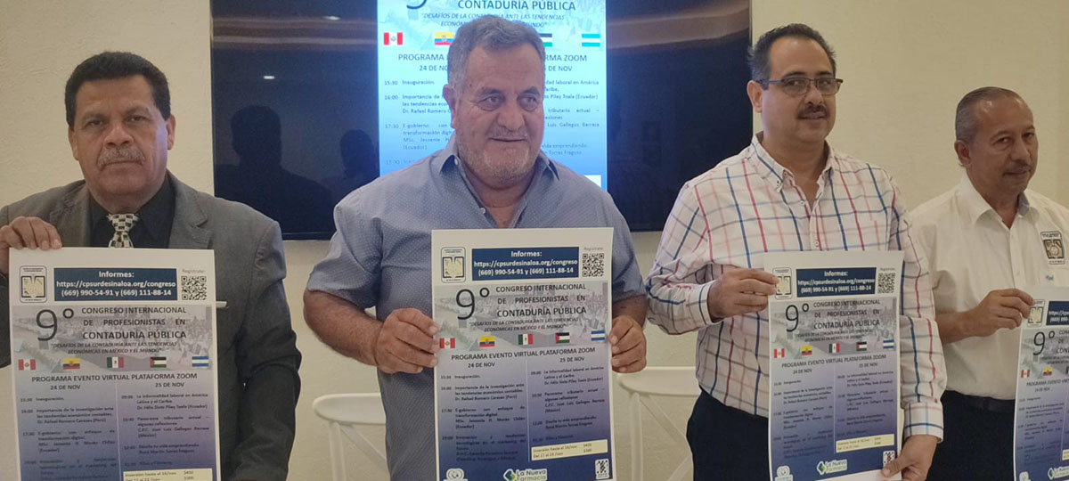 Colegio de contadores del sur de Sinaloa, anuncia su noveno congreso que se realizará vía Zoom