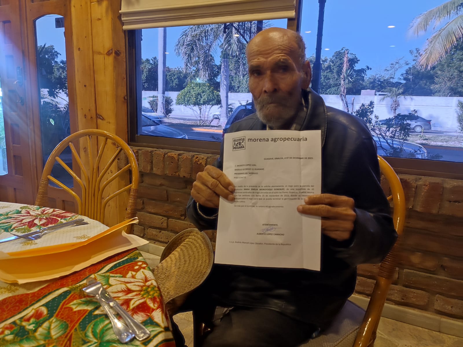 Alberto demanda agua para su siembra de trigo; acusa que la dirigencia del módulo Guasave le niega el recurso