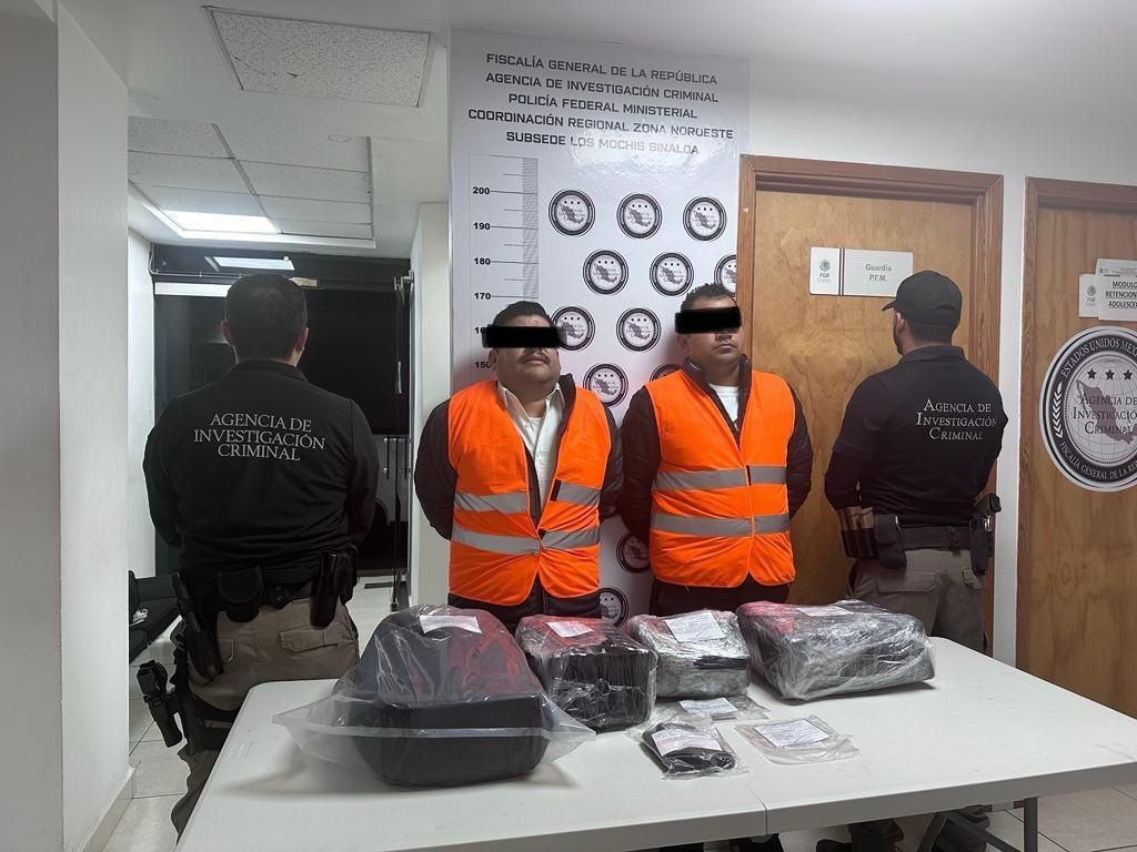 Detienen en Ahome a dos choferes de autobús de pasajeros, transportaban más de 30 kilogramos de fentanilo