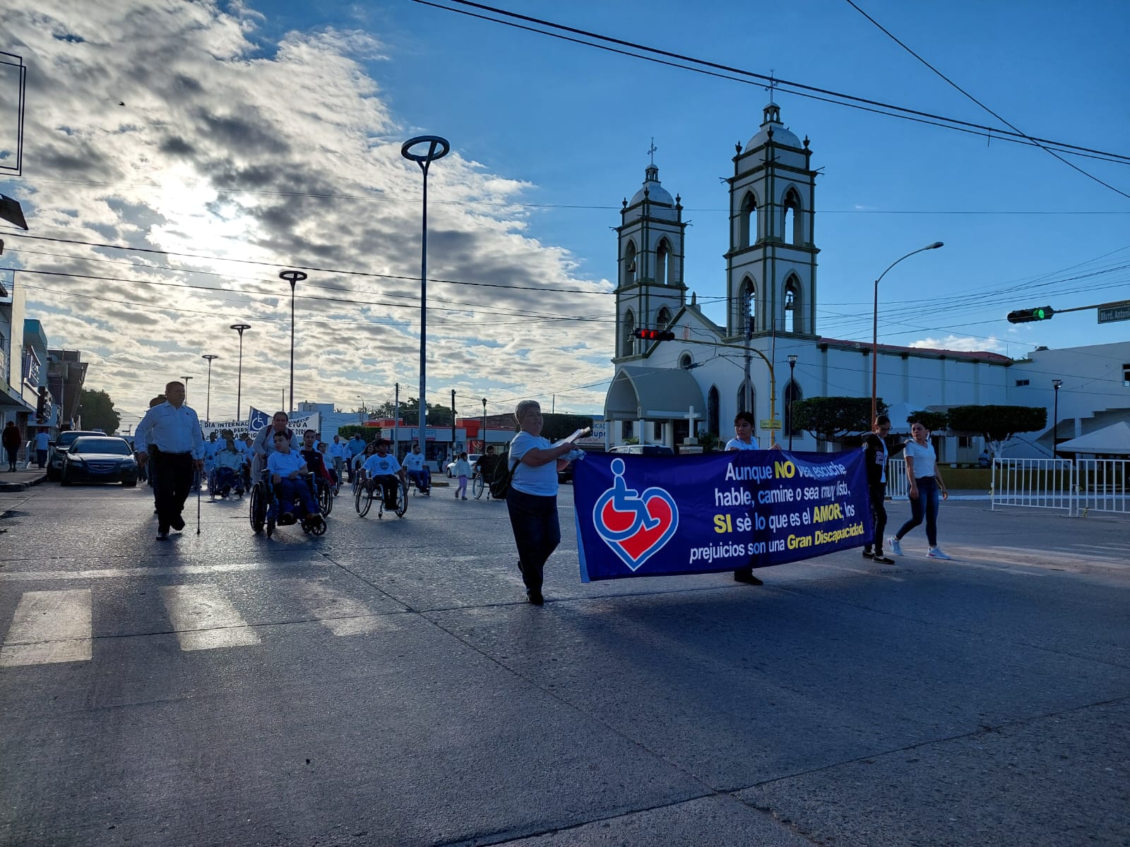 Marchan en Salvador Alvarado por una mayor inclusión para las personas con discapacidad