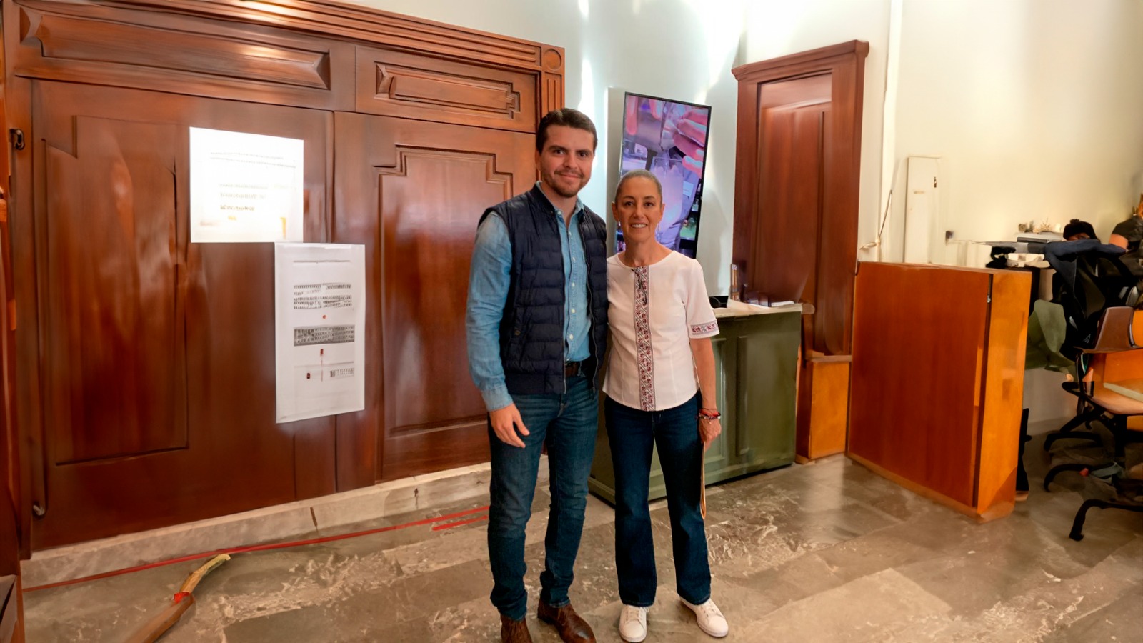 Recibe Alonso Ramírez a Claudia Sheinbaum en Ahome