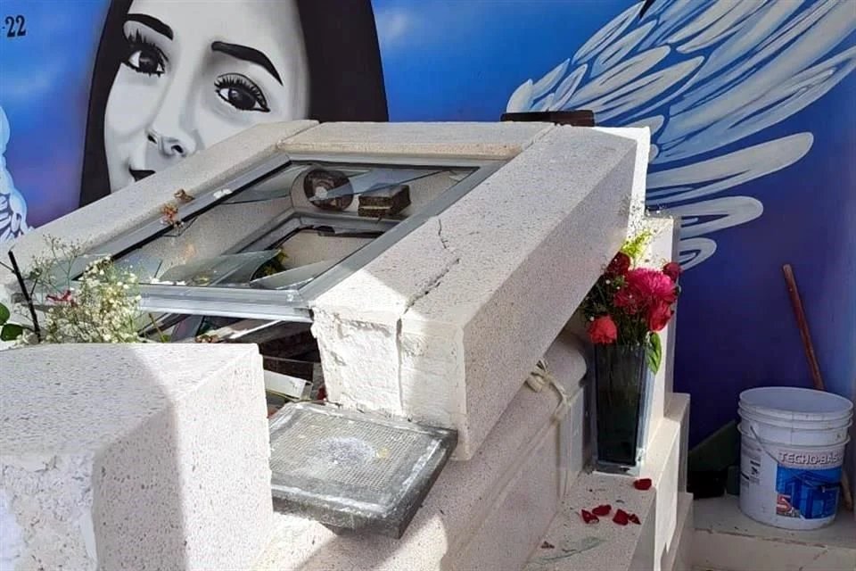 Vandalismo en tumba de Debanhi Escobar causa indignación en Galeana, Nuevo León