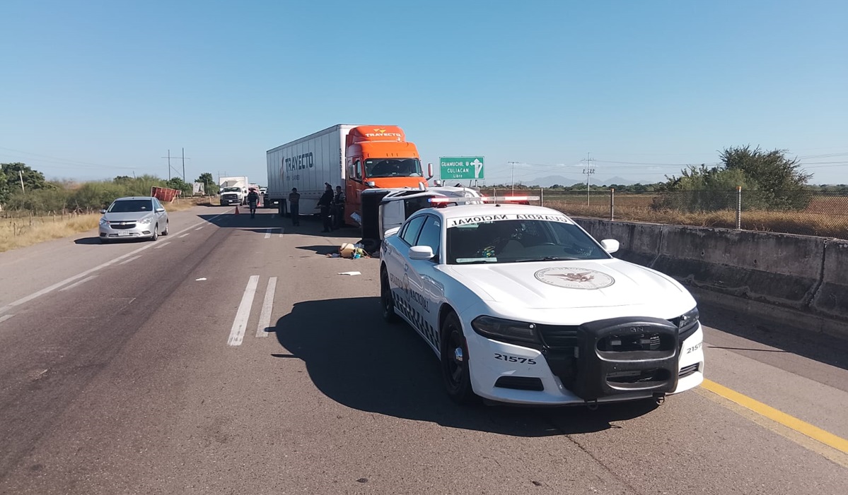 Choque con volcadura deja un lesionado en Guasave