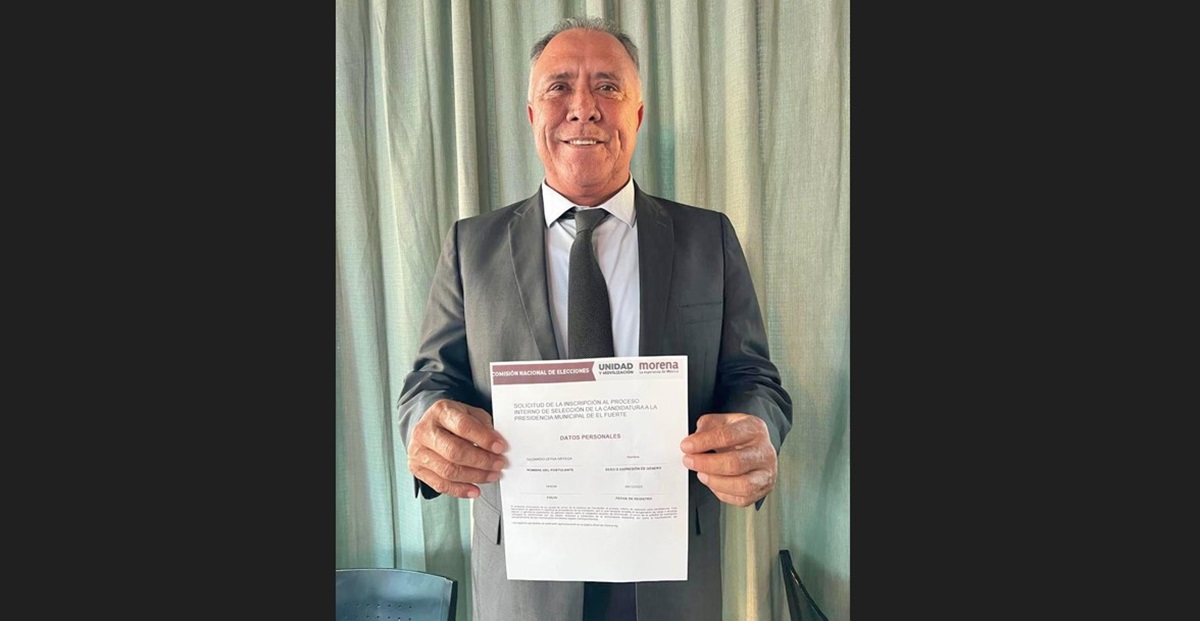 Gildardo Leyva va por la reelección en El Fuerte, se registra en el proceso interno de Morena