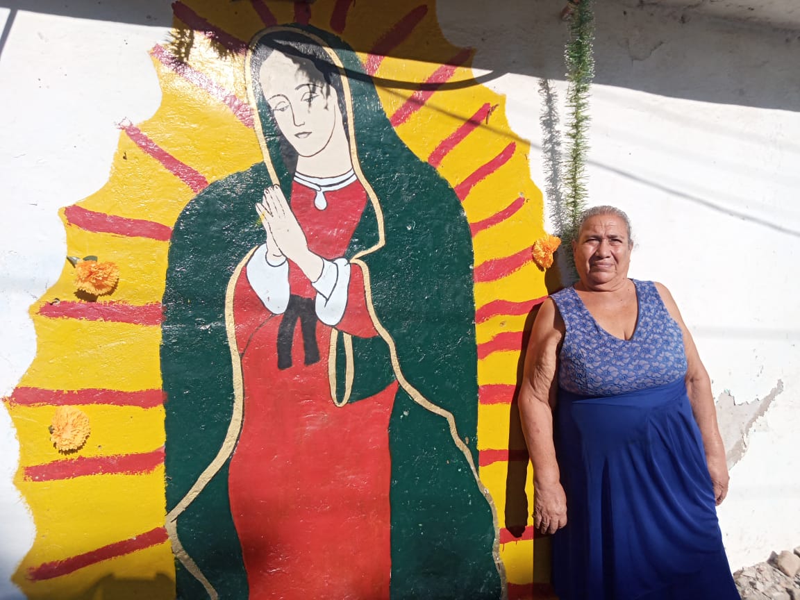 ‘Mi hijo pintó la imagen de la virgen hace 30 años por lo peligroso que era la colonia’: Silvia Ríos