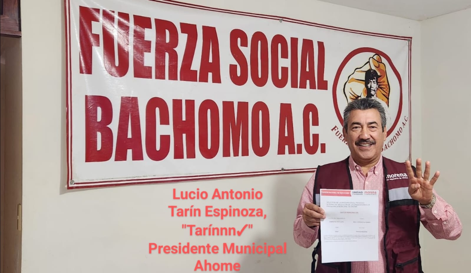 Se registra Lucio Tarín Espinoza para contender por la alcaldía de Ahome
