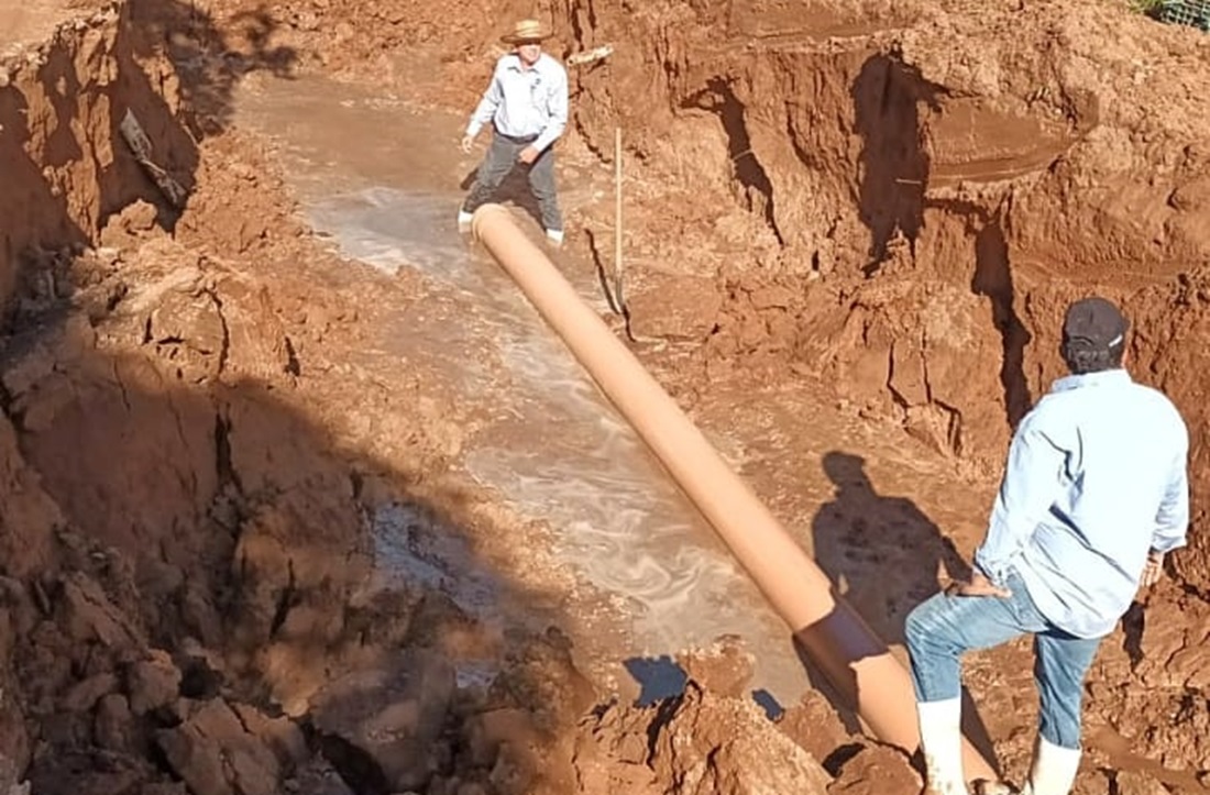 Mejoran la tubería del drenaje en La Reforma, Angostura; era un foco de infección para sus habitantes