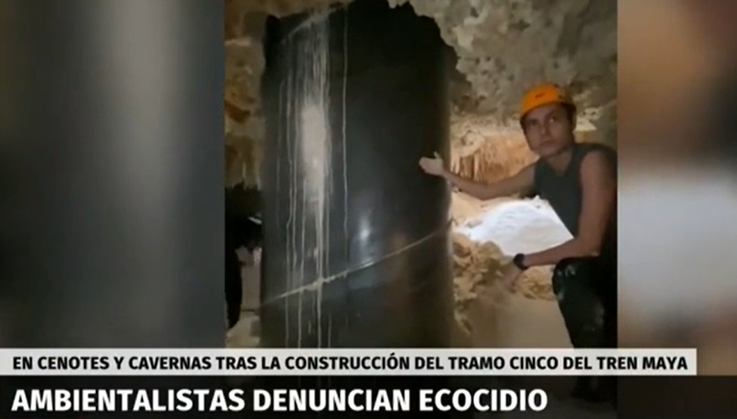 ¡Ecocidio! Ambientalistas exponen daños por Tren Maya a cenotes en Quintana Roo
