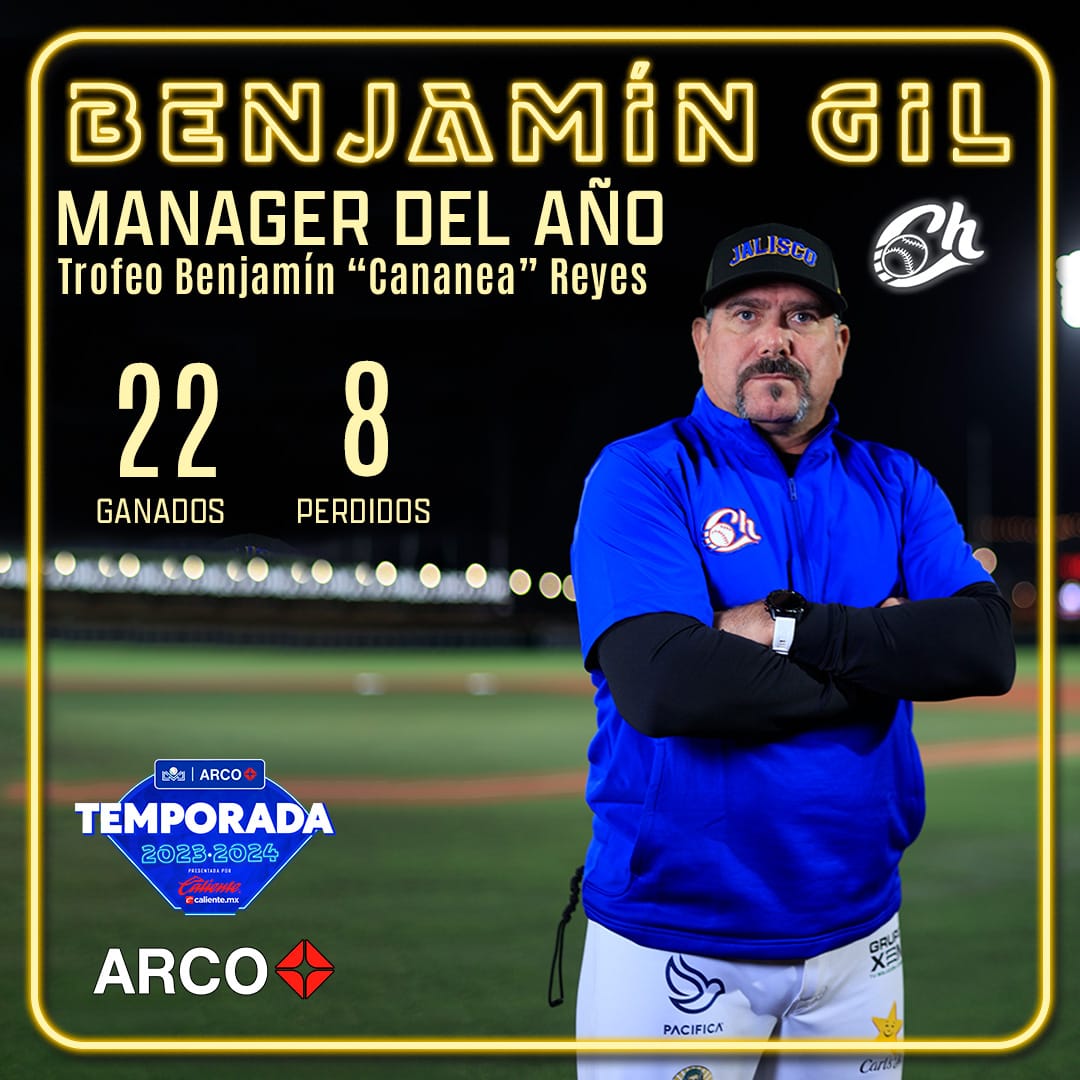 Benjamín Gil es Mánager del Año en la Liga Mexicana del Pacífico