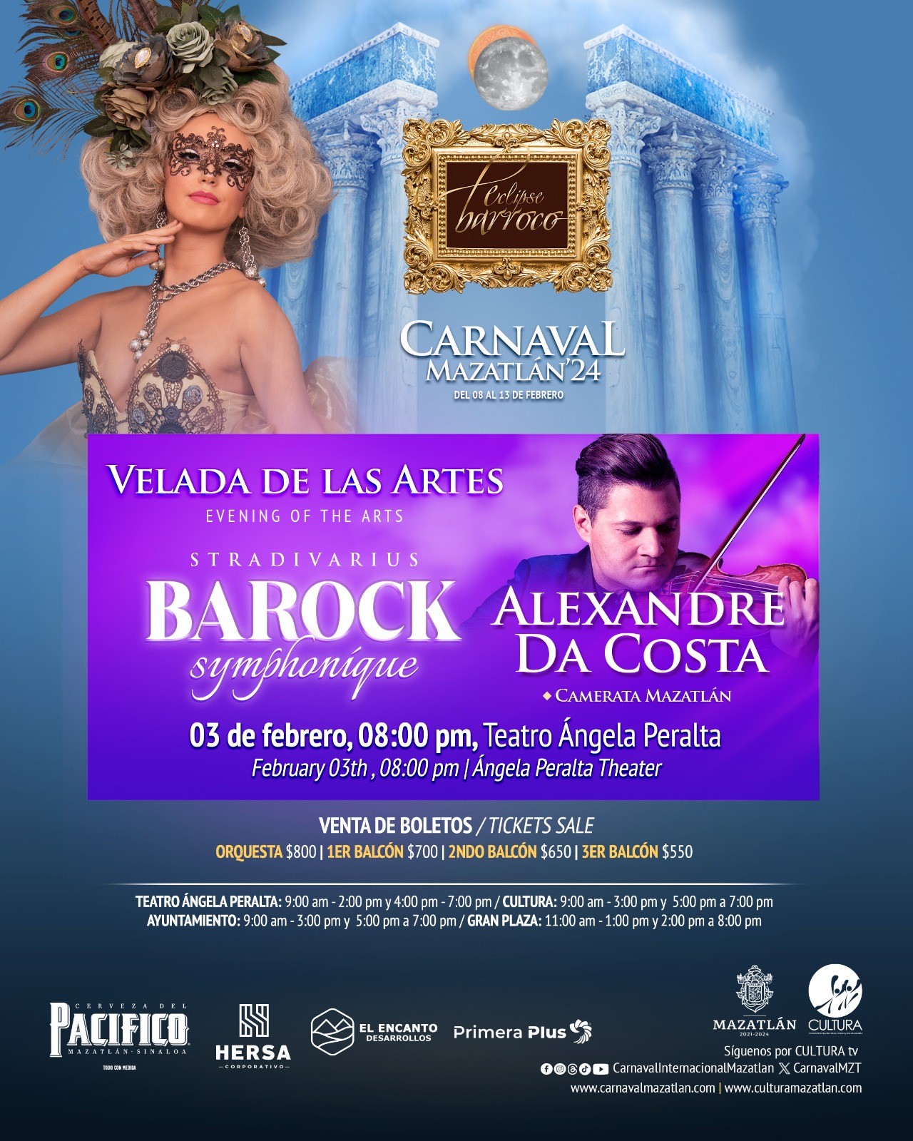 Desde Quebec, Velada de Las Artes del Carnaval en Mazatlán tendrá artista de lujo