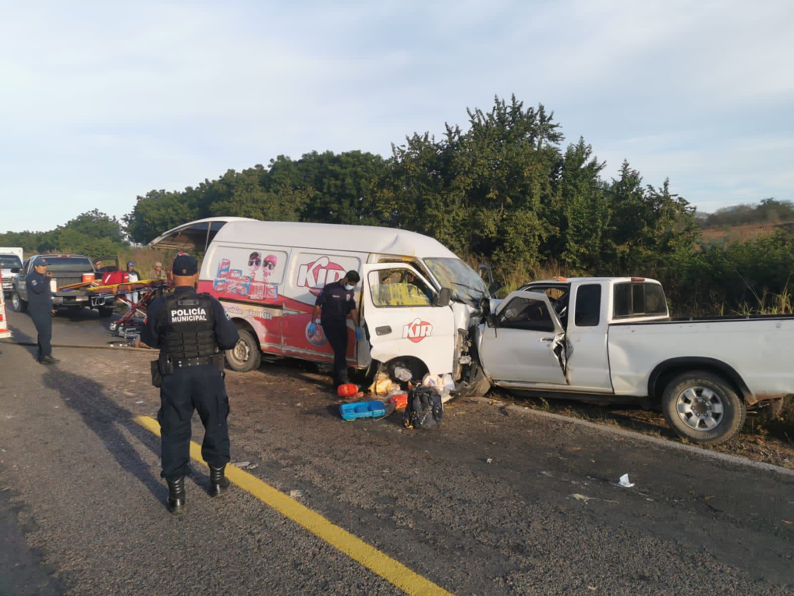 Muere un adulto mayor en choque sobre la carretera libre en El Huajote, Concordia