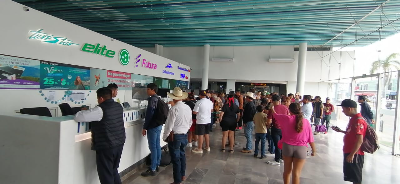 Repunta la afluencia de salidas en la central camionera de Mazatlán