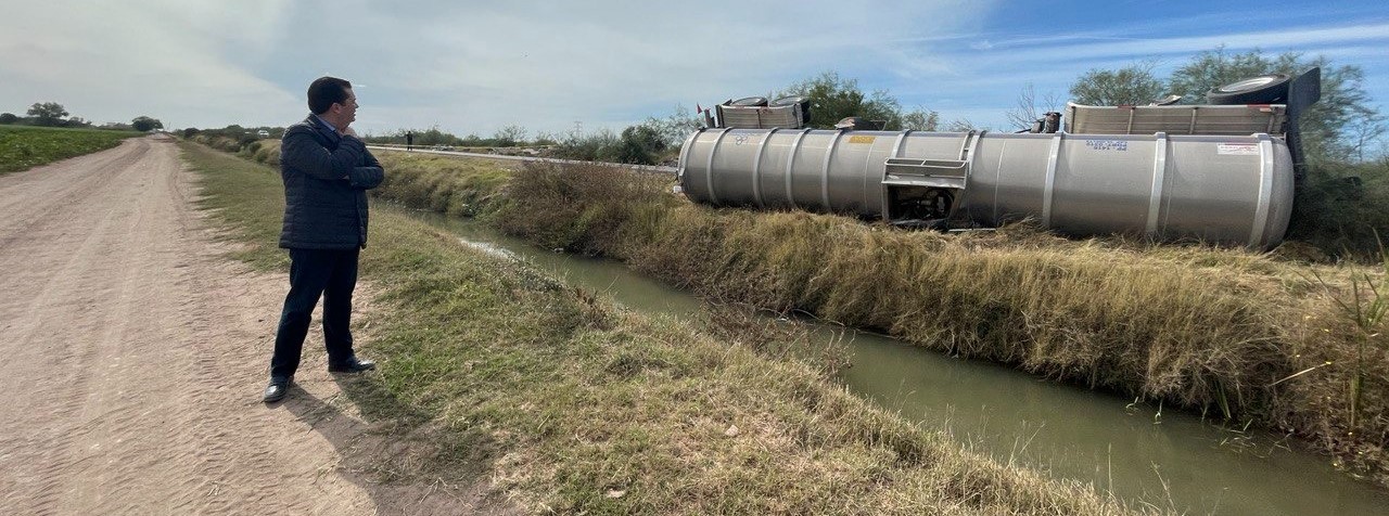 Instalarán topes estratégicos en la carretera Lateral 18 para evitar más accidentes de tráileres