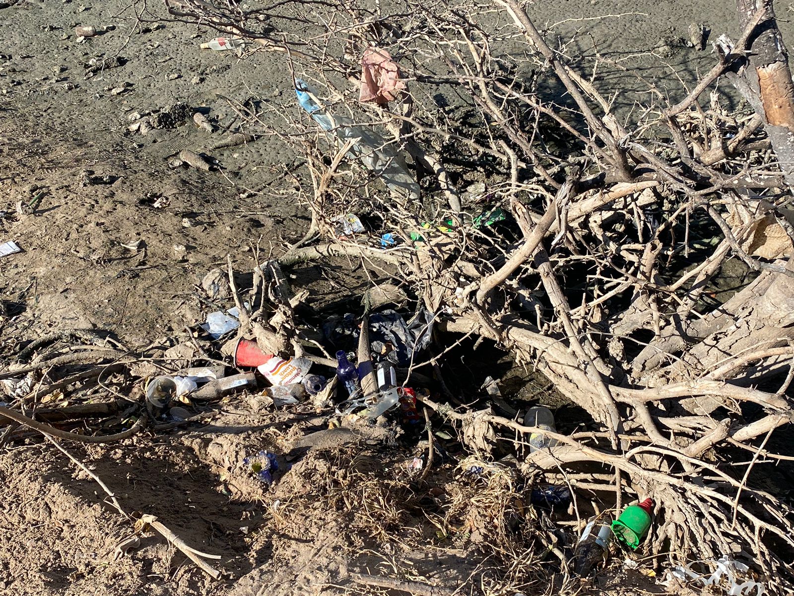 ¡Huele a m*$da! Descarga de aguas negras y cantina pública, la zona del Estero del Yugo en Mazatlán
