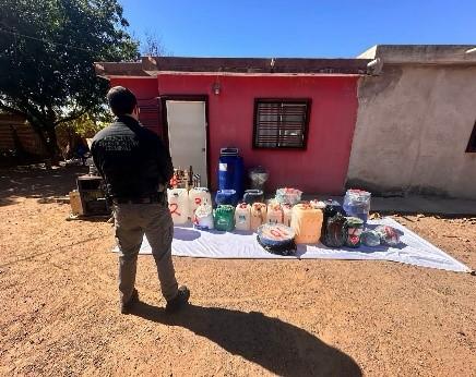 La FGR asegura droga y objetos de el delito tras catear tres inmuebles en el poblado San Lorenzo de Culiacán