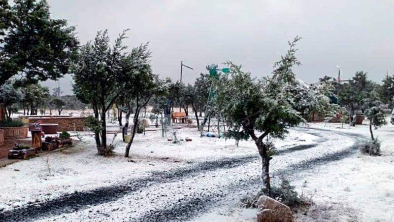 Cae aguanieve en Badiraguato