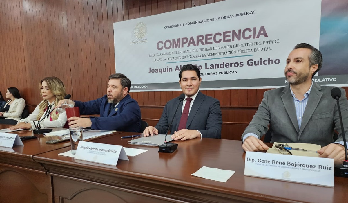Secretario de Obras Públicas comparece ante el Congreso del Estado