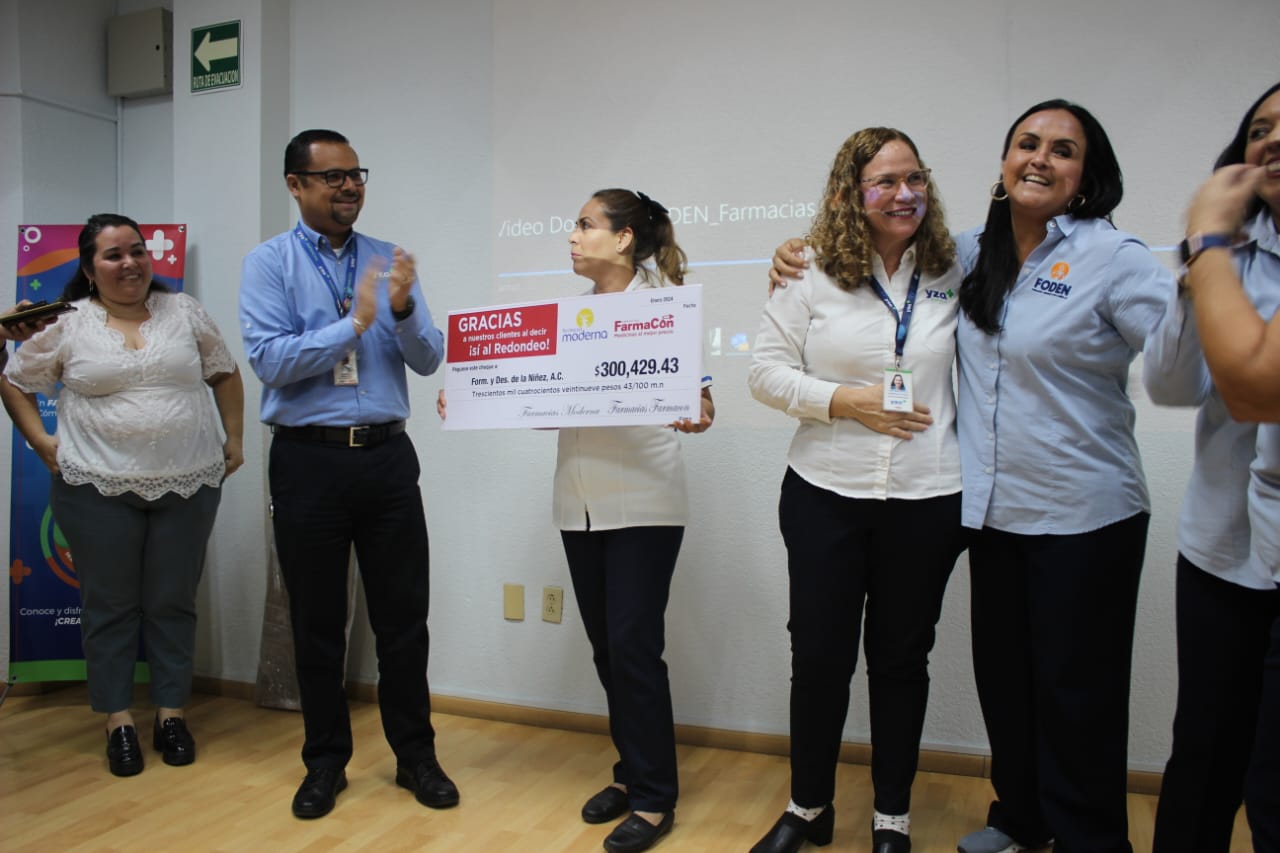 ¡Enhorabuena! Logran farmacias de Grupo Femsa un redondeo de más de 300 mil pesos para Foden en Mazatlán