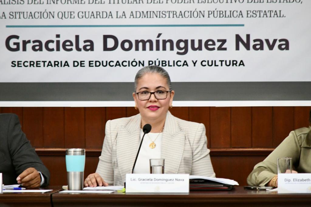 Educación humanista, con equidad y justicia social, destaca Graciela Domínguez en comparecencia