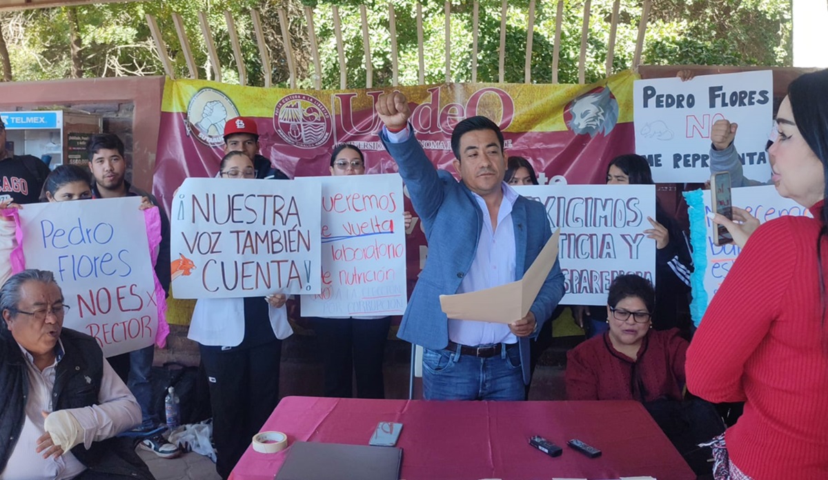 No reconocerán ningún cambio que haga Pedro Flores, advierten manifestantes de la UAdeO Guasave