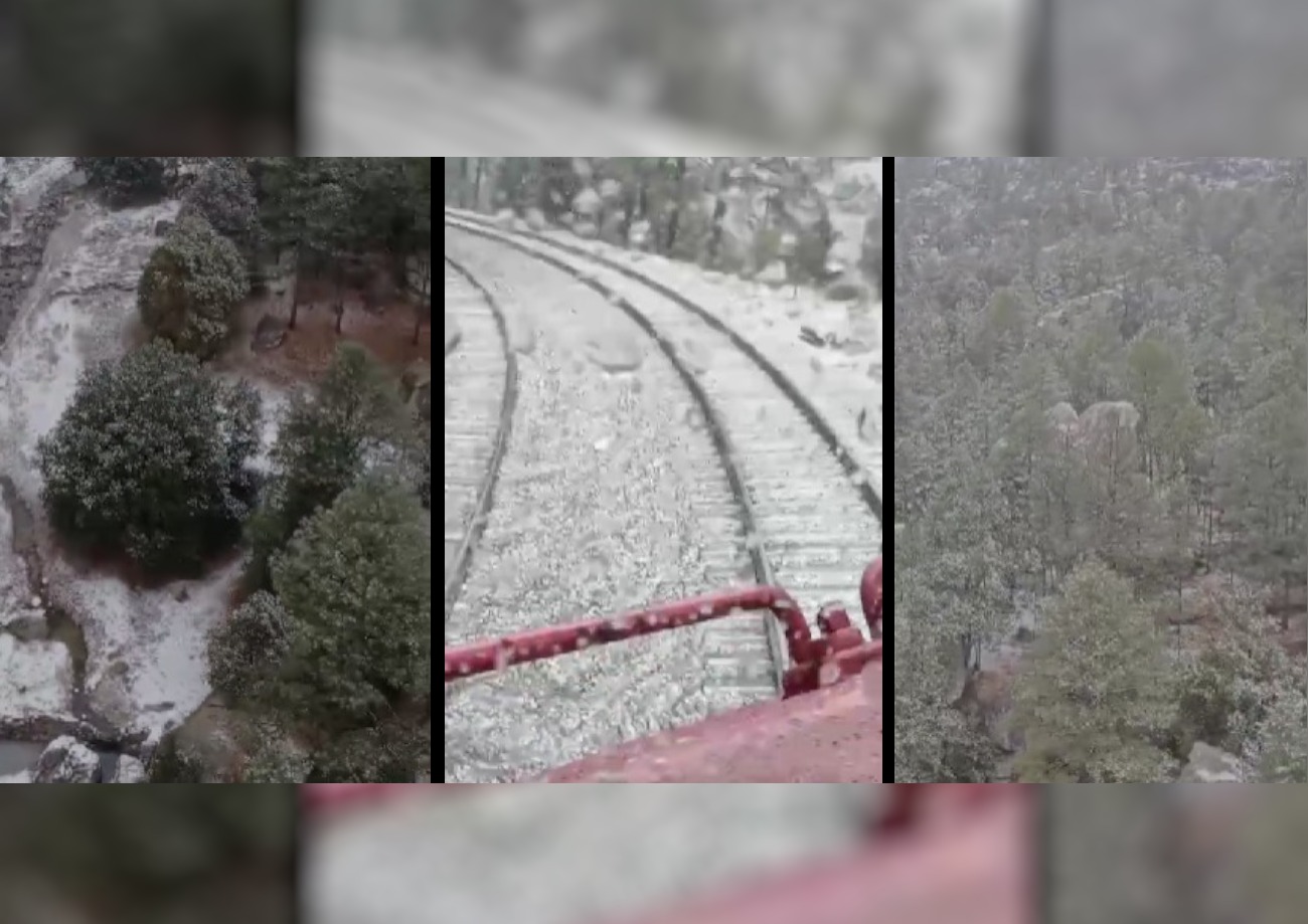 Hermosas postales: Sorprende nevada en los límites de Chihuahua y Sinaloa