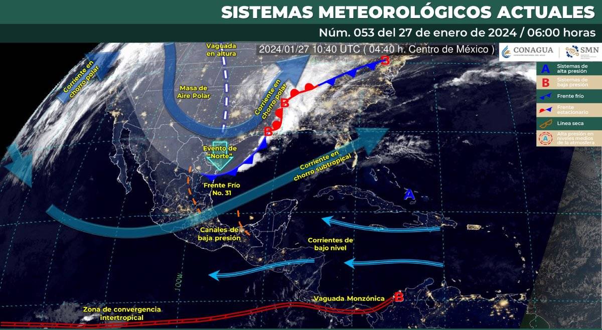 Frente frío 31 traerá lluvias intensas a estos estados ¡Prepárate!