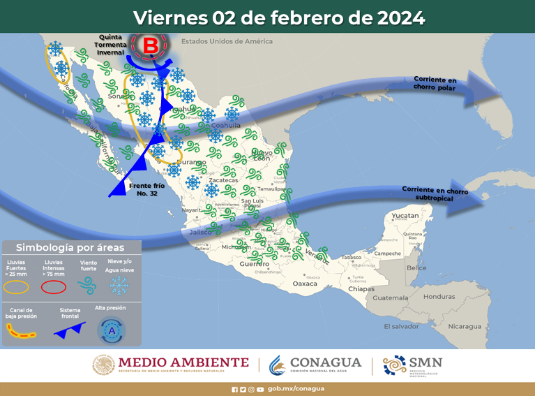 ¡Agárrense! A partir de mañana llega el frente No 32 de la mano con la quinta tormenta invernal