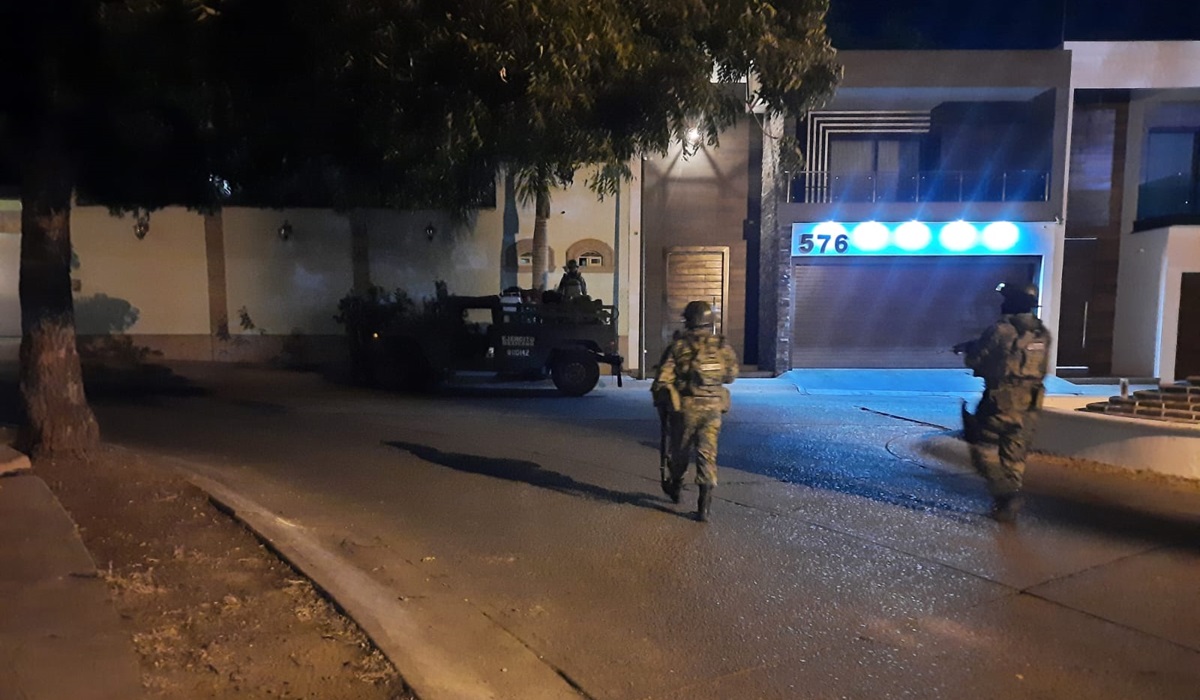 Elementos del Ejército Mexicano despliegan operativo en Colinas de San Miguel, en Culiacán