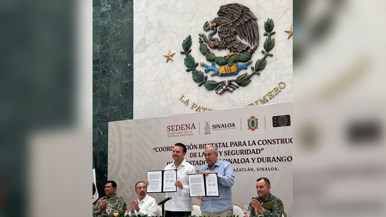 Refuerzan coordinación en seguridad; Sinaloa y Durango firman convenio