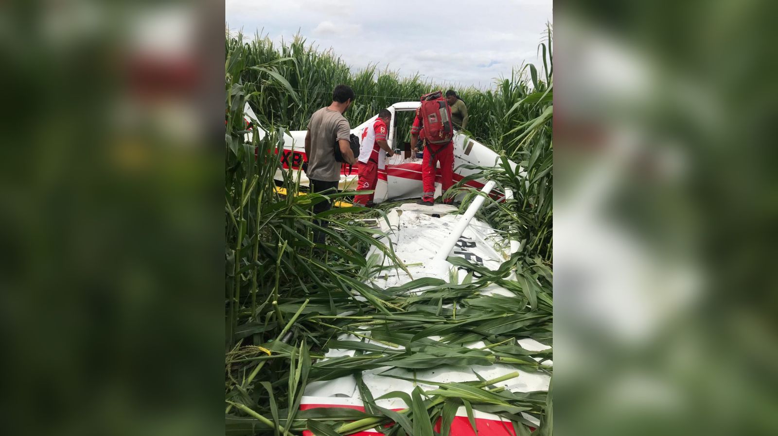 Se desploma avioneta sobre carretera La 20 rumbo a Costa Rica en Culiacán; el piloto está herido