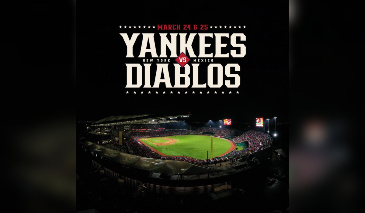 ¡Oficial! Los Yankees de Nueva York jugarán en México ante Diablos Rojos este 2024