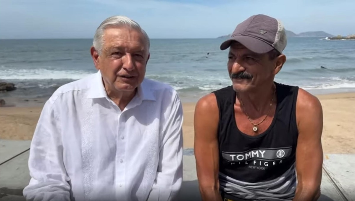 Así fue la plática de AMLO con un pescador de Mazatlán