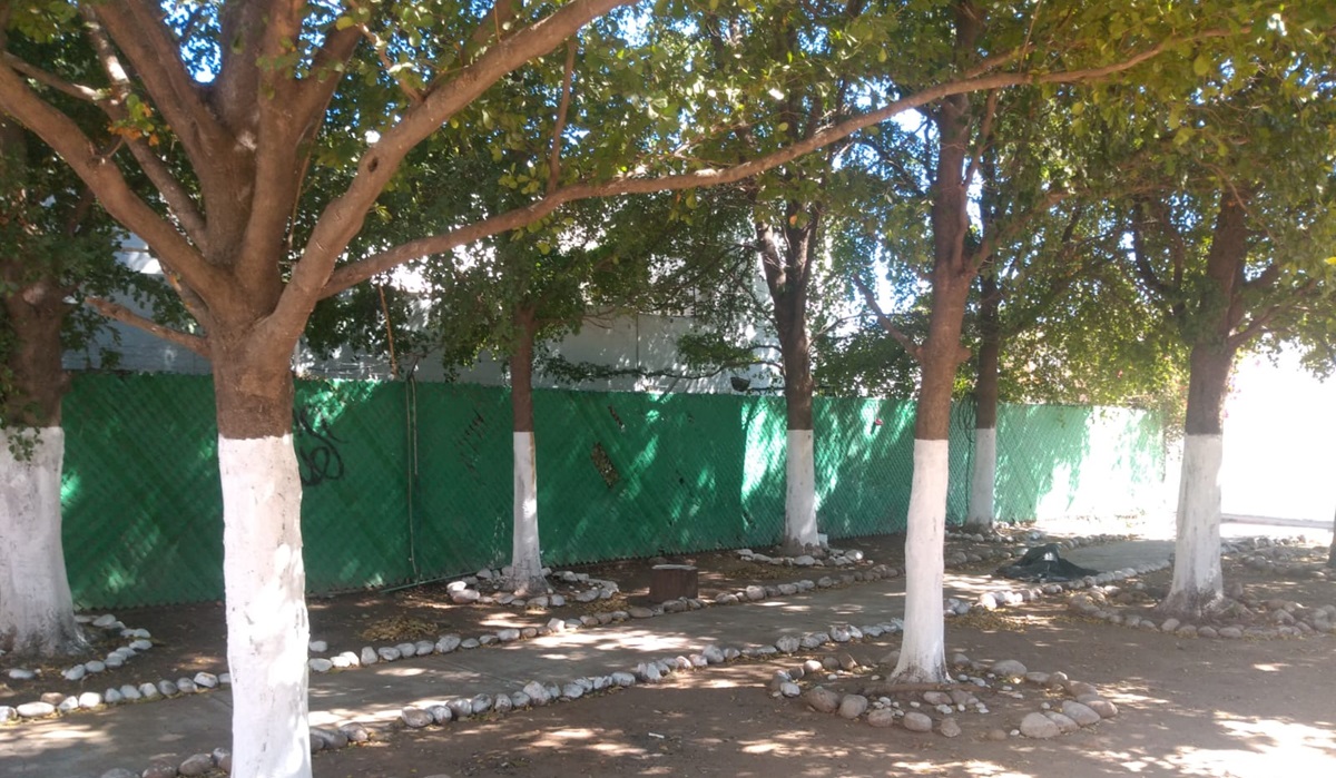 Con palos en mano, vecinos de Santa Fe quieren apoderarse de parque público, en Culiacán