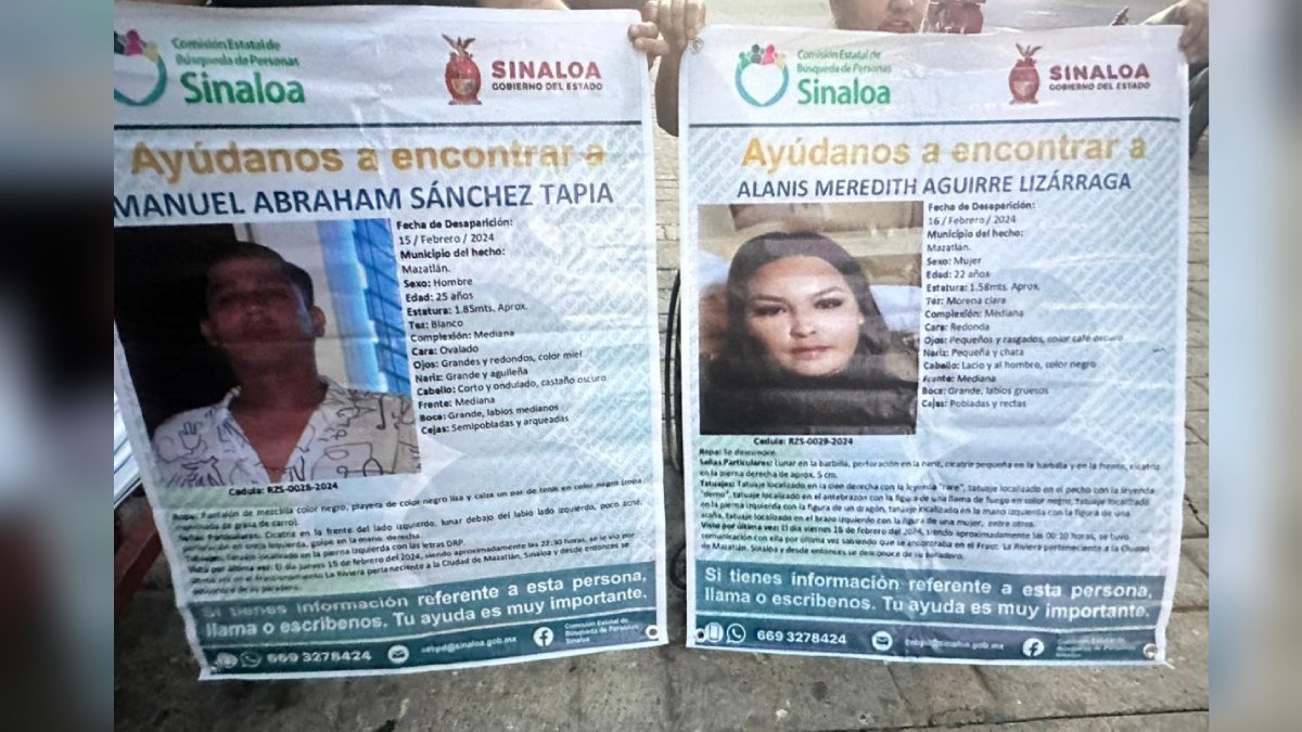 ‘Los tacos se quedaron ahí’, de Alanís y Manuel no se sabe nada, desaparecieron en Mazatlán