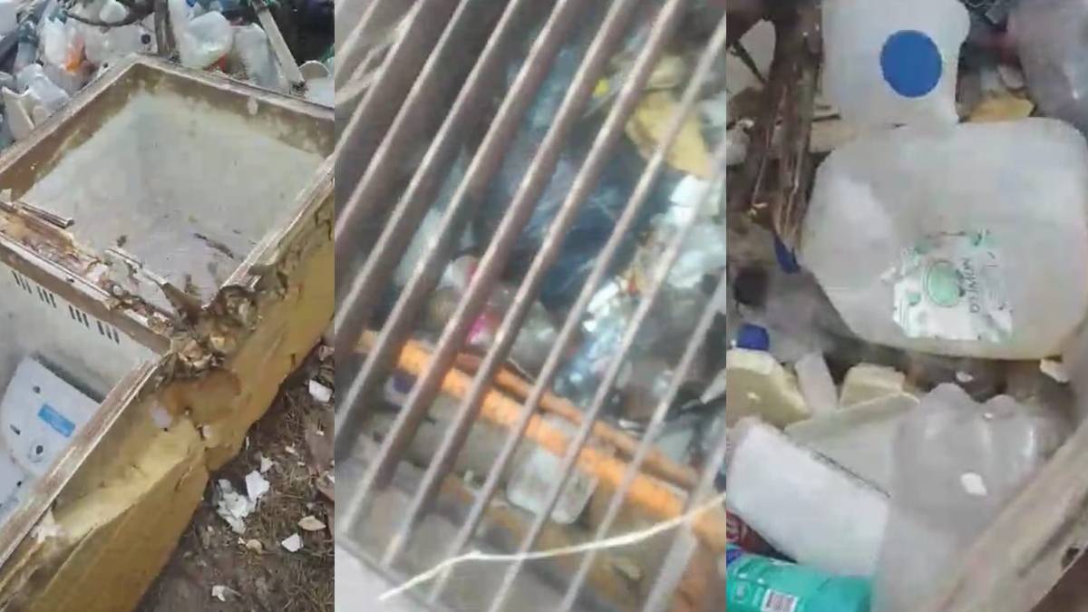 ¡Hasta refrigeradores! En limpieza de canales el módulo Guasave se encontró un mundo de basura