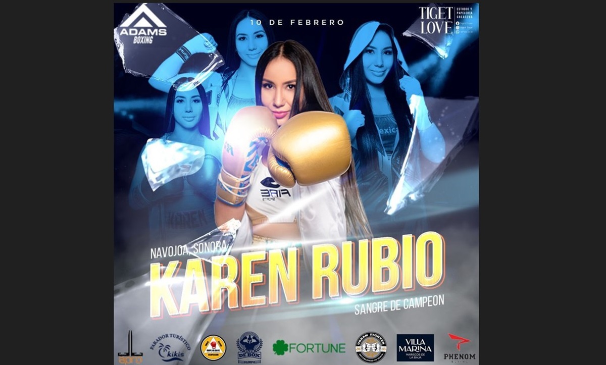 La sinaloense Karen Rubio buscará mantener su racha positiva en la función Noche de Campeones