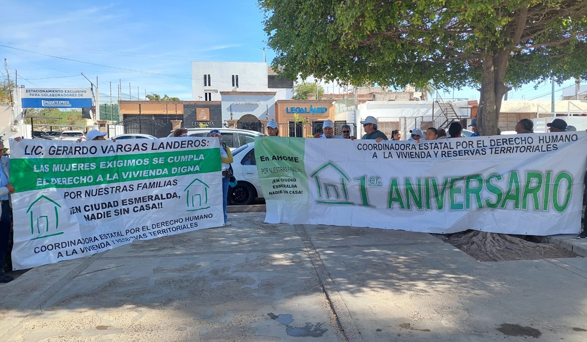 “Vivimos como en una cajetilla de cigarros”: Manifestantes en exigencia de terrenos en Los Mochis