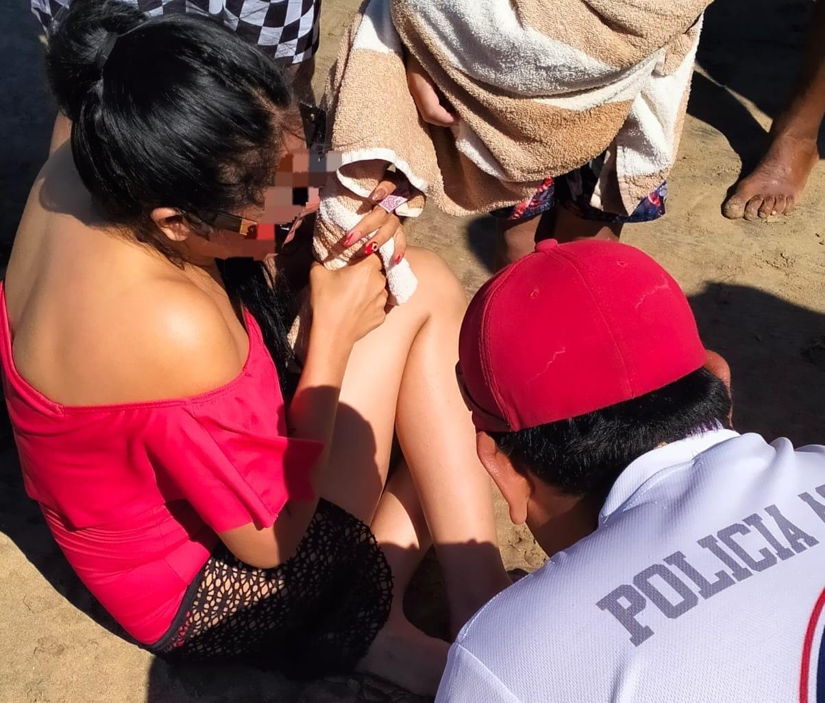 Turista de Guadalajara es picada por mantarraya en playa de Mazatlán