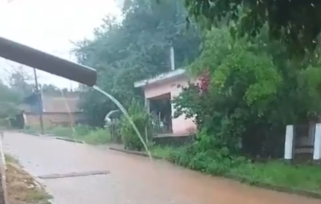 ‘En la tierra de la ciruela’ Aguacaliente de Gárate, Concordia, la lluvia ya forma ríos en las calles