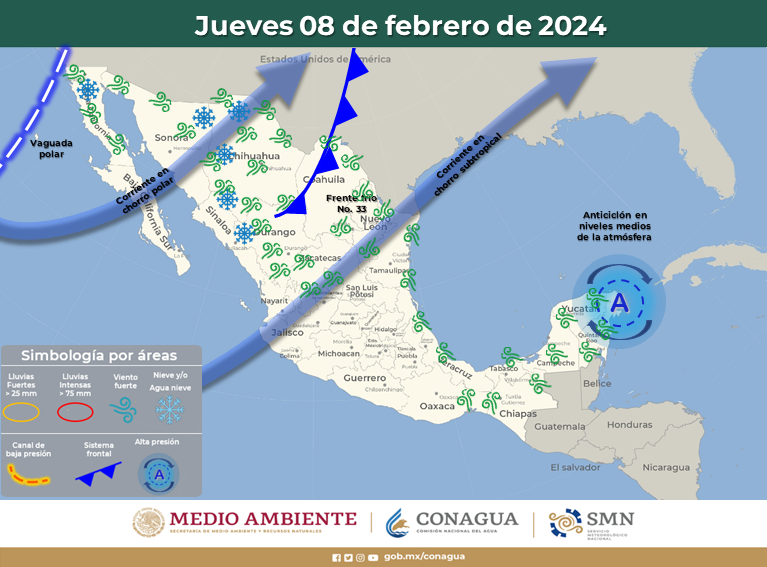 ¡Lo fuerte ya pasó! Se retira el frente frío No 33 y su sexta tormenta invernal del noroeste del país