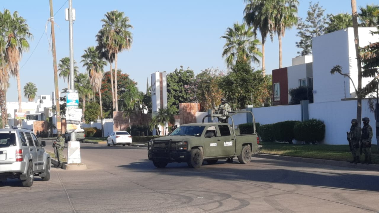 Ejército realiza fuerte operativo en privada del sector Isla Musala, en Culiacán