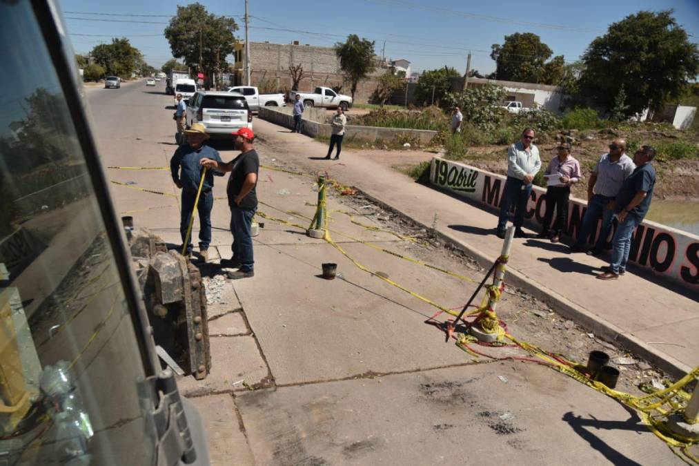 Inicia Ayuntamiento de Ahome la rehabilitación del puente de avenida Liverpool; es para evitar algún accidente
