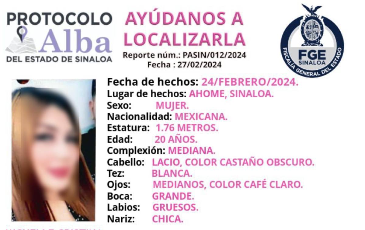 Tras 17 días desaparecida en Los Mochis, Michelle ya se encuentra con sus familiares