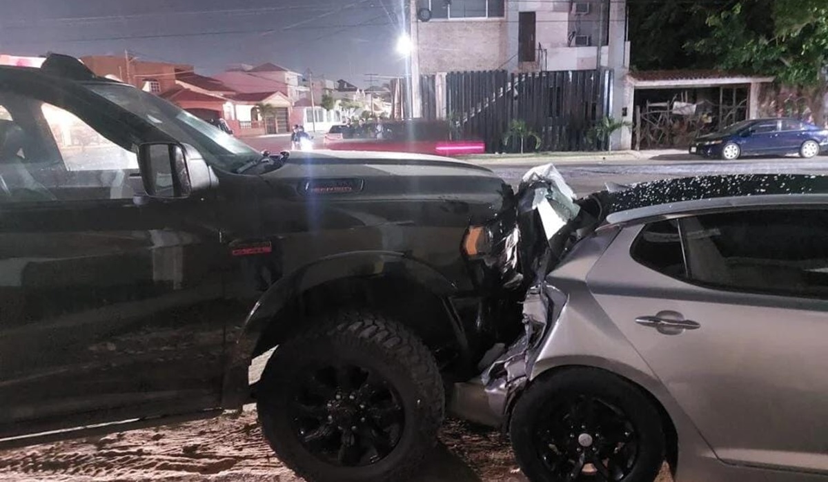 Se registra carambola en Lomas de Mazatlán; hay seis heridos