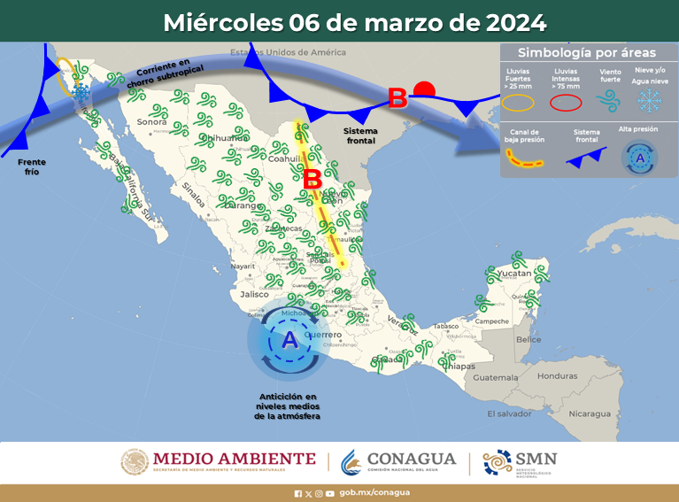 ¡Llegan en bola! A partir de mañana y hasta el viernes, dos frentes fríos más aquejarán a México